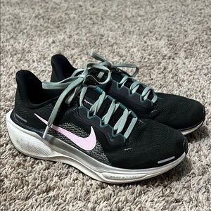 Nike Women's Pegasus 41 Black and Pink Running Shoes 6.5